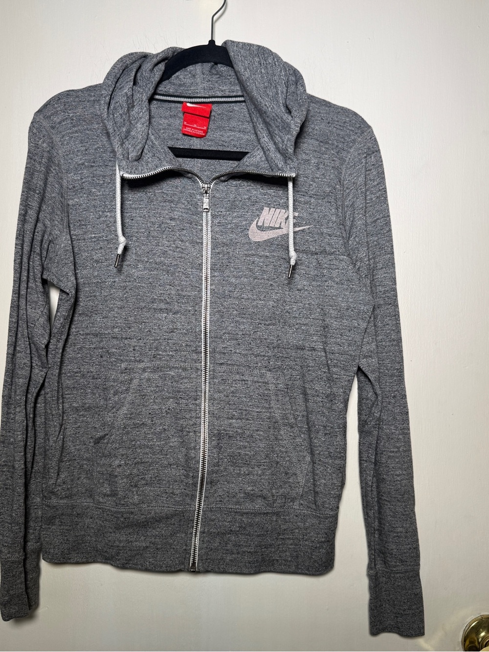 Nike Women’s Gray Full-Zip Hoodie Jacket Medium